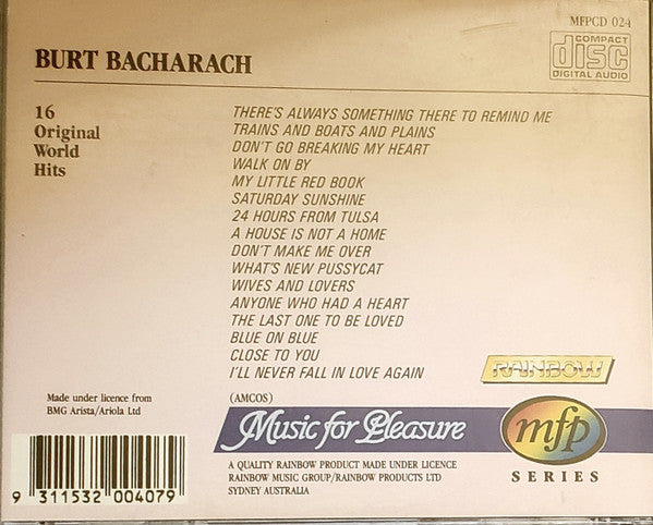 Burt Bacharach : 16 Original World Hits (CD, Comp, RE)