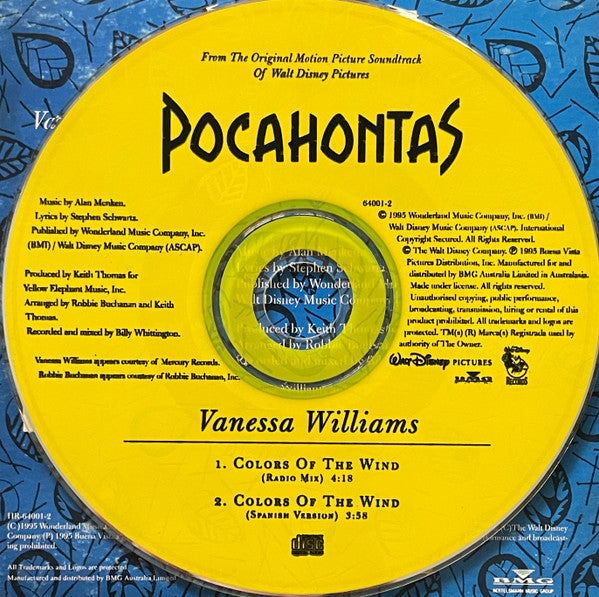 Vanessa Williams : Colors Of The Wind (CD, Single)