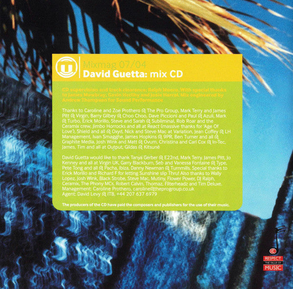 David Guetta : Ibiza Terrace Anthems (CD, Mixed)