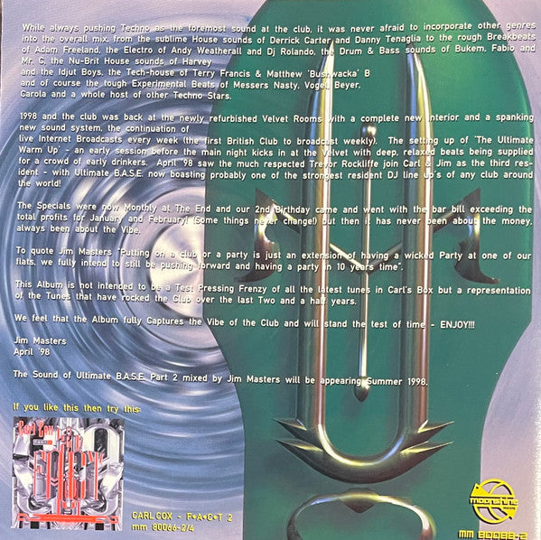 Carl Cox : The Sound Of Ultimate B.A.S.E. (CD, Mixed, Promo)