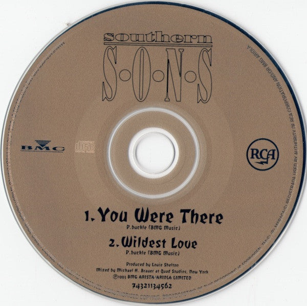 Southern Sons (2) : You Were There (CD, Single, Car)