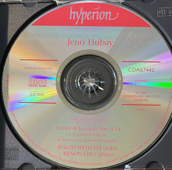 Hubay* - Hagai Shaham, Arnon Erez : Scènes De La Csárda / 6 Poèmes Hongrois Op 27 / 6 Nouveaux Poèmes Hongrois Op 76  (2xCD, Album + Box)