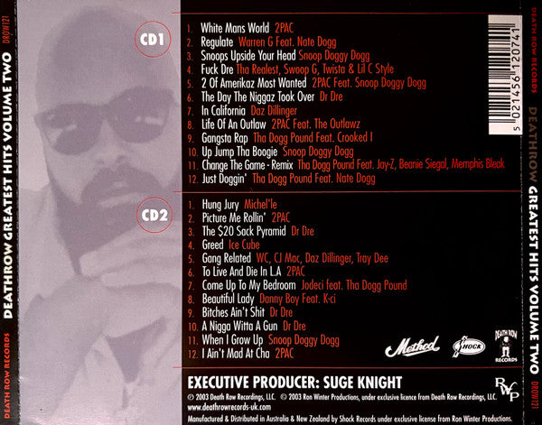 Various : Death Row - Greatest Hits Volume Two (2xCD, Comp)