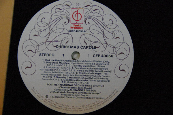 Royal Scottish National Orchestra And The Scottish National Orchestra Chorus, Alexander Gibson : Christmas Carols (LP, Album)