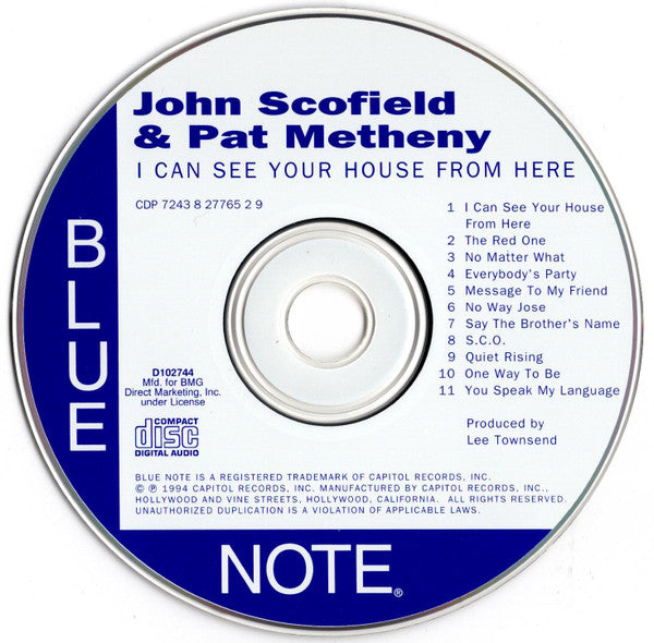 John Scofield & Pat Metheny : I Can See Your House From Here (CD, Album, Club, BMG)