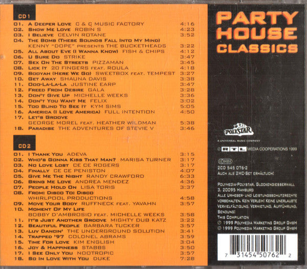 Various : Party House Classics (2xCD, Comp, P/Mixed)
