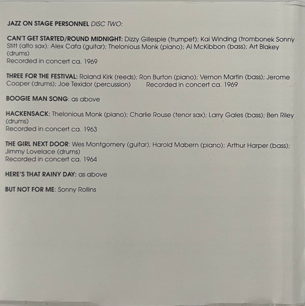 Various : Jazz On Stage (2xCD, Comp)