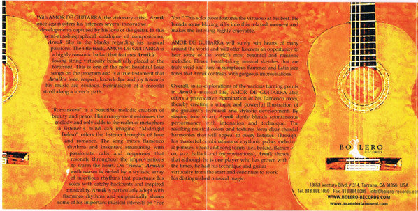 Armik : Amor De Guitarra (CD, Album)