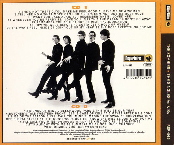 The Zombies : The Singles As & Bs (2xCD, Comp, Mono, Dig)