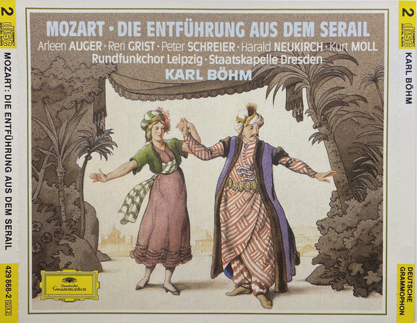 Wolfgang Amadeus Mozart - Arleen Auger · Reri Grist · Peter Schreier · Harald Neukirch · Kurt Moll · Rundfunkchor Leipzig · Staatskapelle Dresden · Karl Böhm : Die Entführung Aus Dem Serail (2xCD, Album, RE, RM, PMD + Box, Sli)