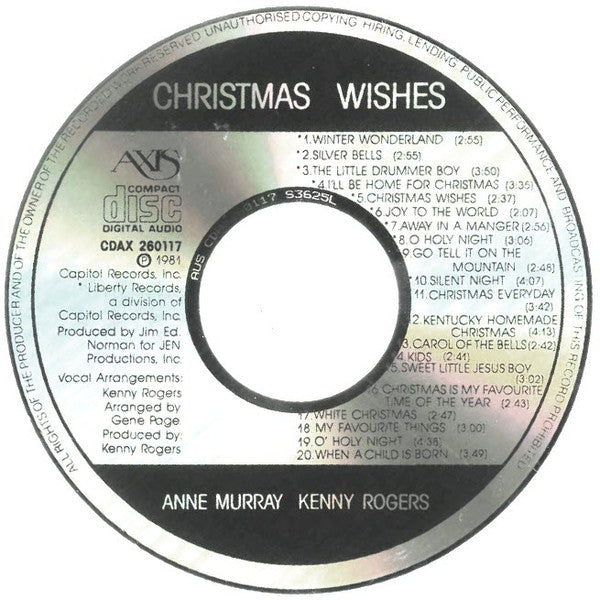 Kenny Rogers / Anne Murray : Christmas Wishes (CD, Comp, RE)