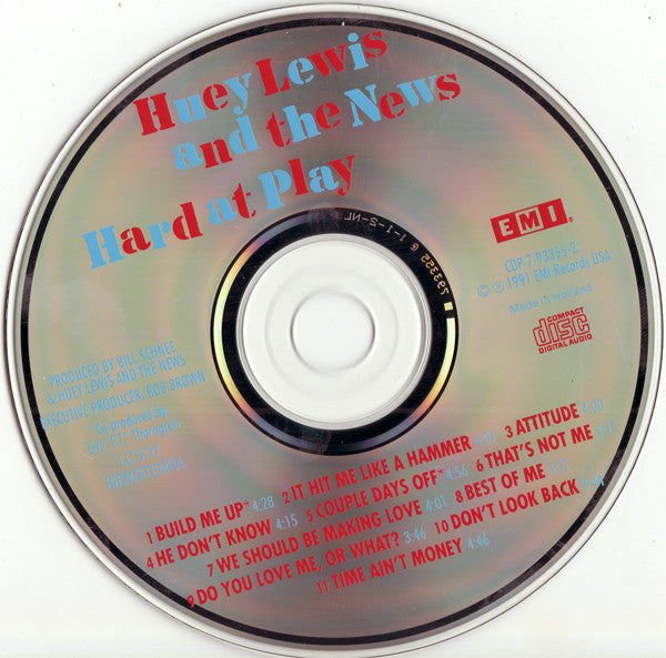 Huey Lewis And The News* : Hard At Play (CD, Album)