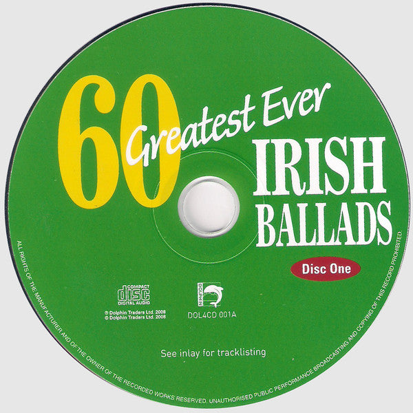 Various : 60 Greatest Ever Irish Ballads + Irish Céilí (4xCD, Comp, S/Edition, + F)