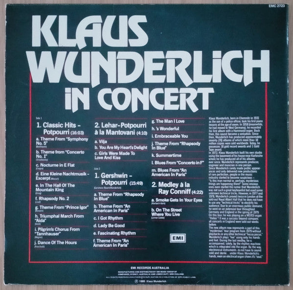 Klaus Wunderlich : In Concert (LP, Album)