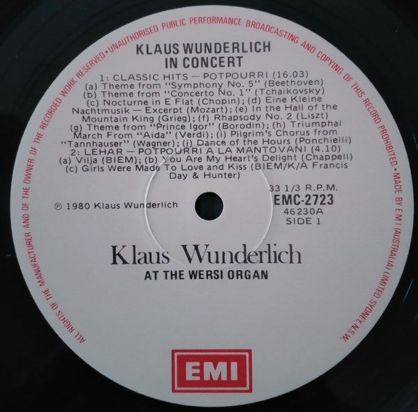 Klaus Wunderlich : In Concert (LP, Album)