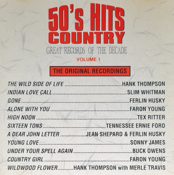 Various : 50's Hits... Country Volume 1 (CD, Comp)