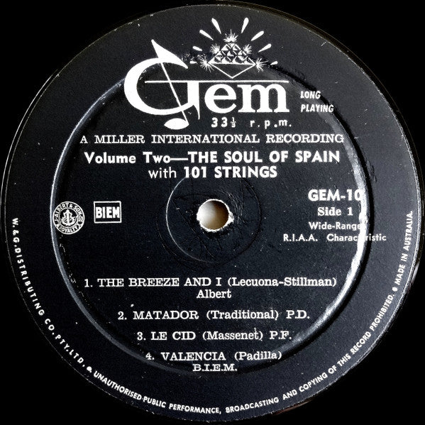 101 Strings : The Soul Of Spain Volume 2 (LP, Album, Mono)