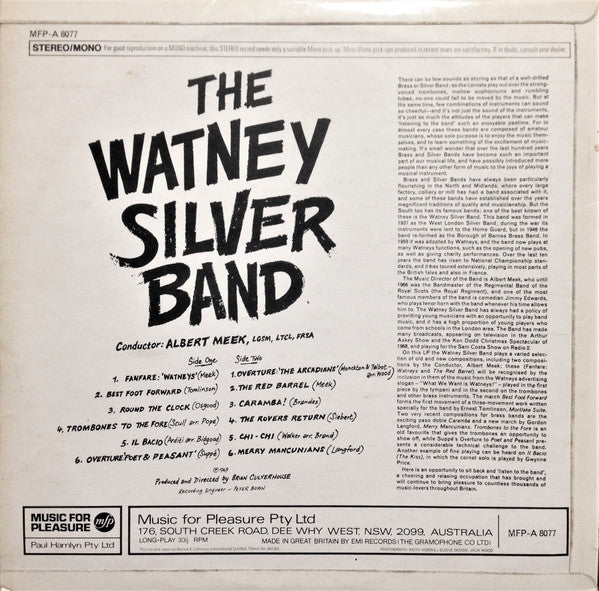 The Watney Silver Band* : What We Want Is Watneys Silver Band (LP)