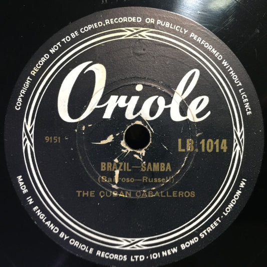 The Cuban Caballeros : Brazil / O Passo Du Kangaru (Shellac, 10")