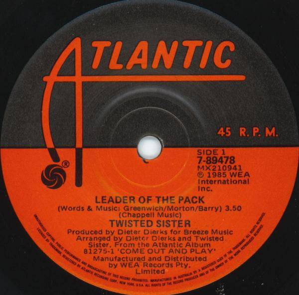 Twisted Sister : Leader Of The Pack (7")