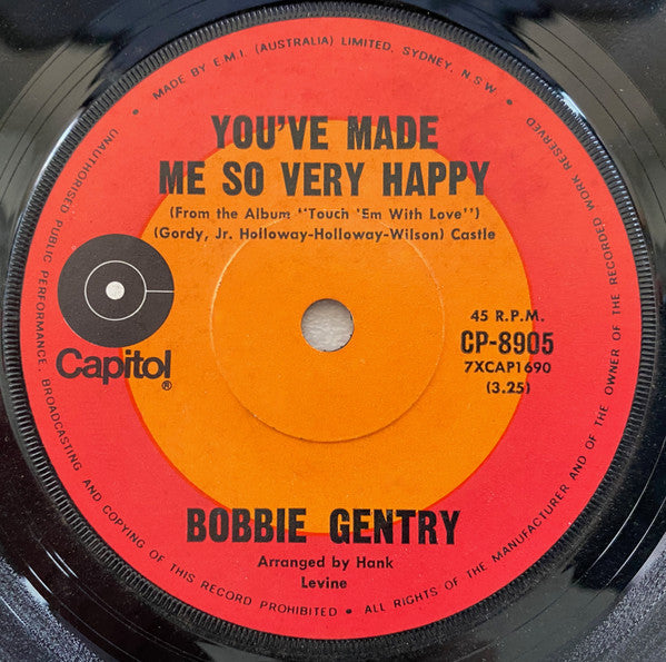Bobbie Gentry : I'll Never Fall In Love Again / You've Made Me So Very Happy (7", Single)