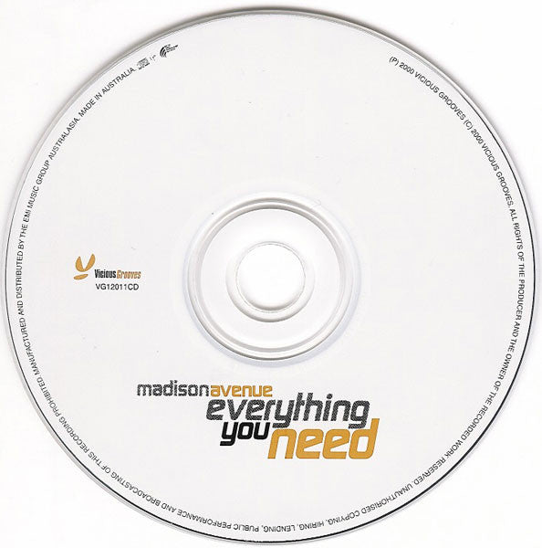Madison Avenue : Everything You Need (CD, Single)