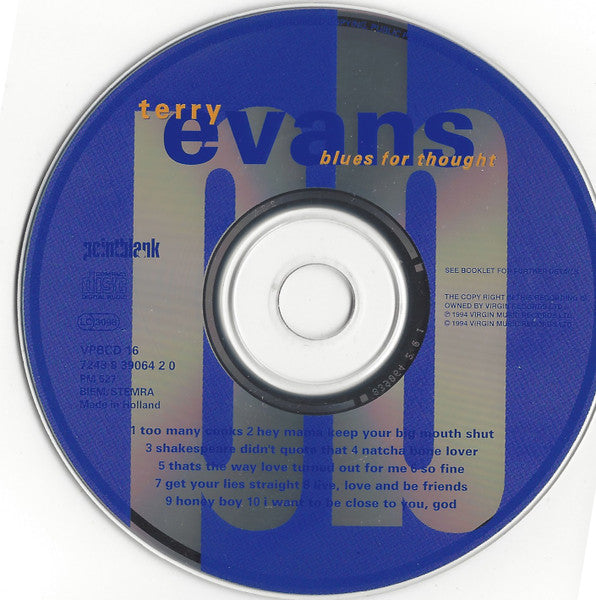 Terry Evans : Blues For Thought (CD, Album)