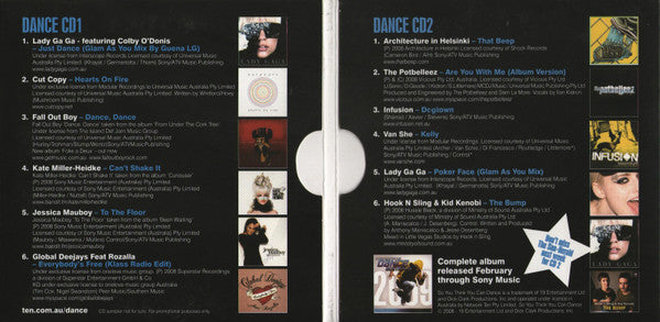 Various : So You Think You Can Dance Australia - Free Double Dance CD (CD, Comp, Promo, Smplr)