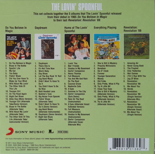The Lovin' Spoonful : Original Album Classics (Box, Comp, RE + CD, Album, Mono, RE + CD, Album, R)