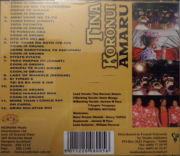 Tina Koronui : Showcase - Tumu Enua With Heimana Cultural Performing Arts (CDr)