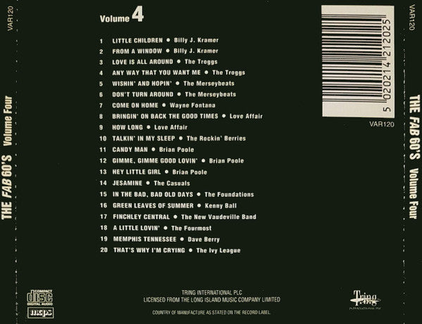 Various : The Fab 60's Volume 4 (The British Invasion) (CD, Comp)
