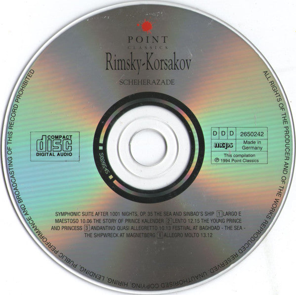 Nikolai Rimsky-Korsakov, Simfonični Orkester RTV Ljubljana : Scheherazade Op. 35 (CD, Album)