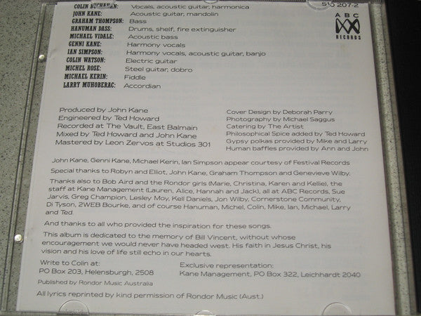 Colin Buchanan : Galahs In The Gidgee  (CD, Album)