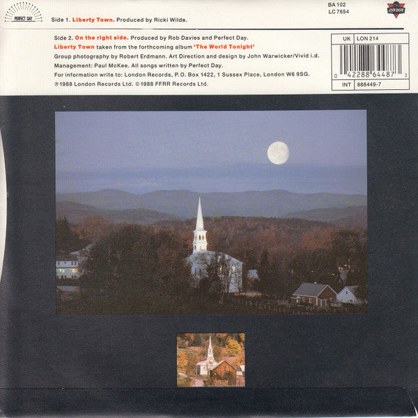 Perfect Day : Liberty Town (7", Single)