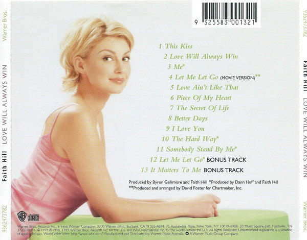 Faith Hill : Love Will Always Win (CD, Album)