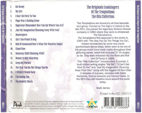 The Temptations : The Original Lead Singers Of The Temptations (CD, Comp)