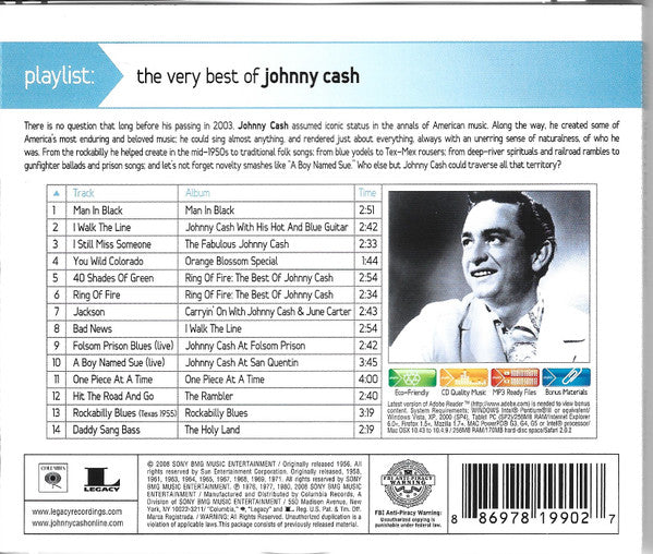 Johnny Cash : Playlist: The Very Best Of Johnny Cash (CD, Comp, Enh)