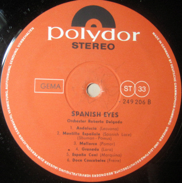 Roberto Delgado Orchestra* : Spanish Eyes (LP, Album)