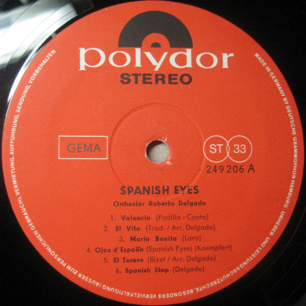 Roberto Delgado Orchestra* : Spanish Eyes (LP, Album)