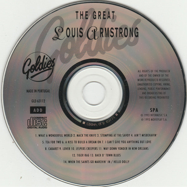 Louis Armstrong : The Great Louis Armstrong (CD, Comp)