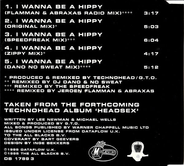 Technohead : I Wanna Be A Hippy (CD, Single)