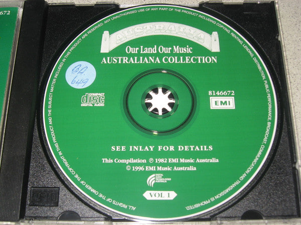 Various : Australia Our Land Our Music - Vol 1 (CD, Comp, RE)