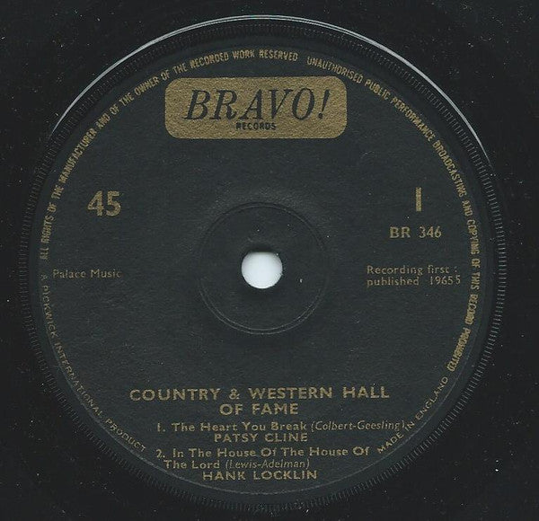 Various : Country & Western Hall Of Fame (7", EP, Bla)