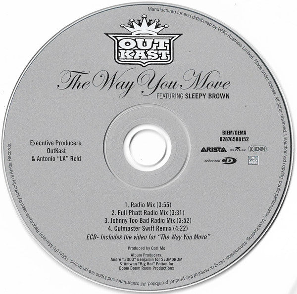 OutKast : The Way You Move (CD, Maxi, Enh)