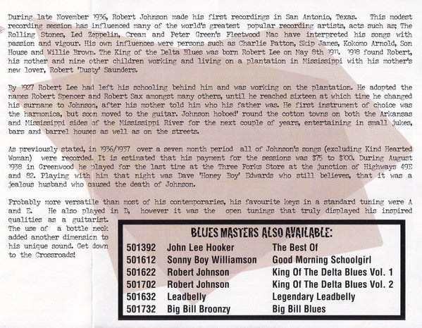 Robert Johnson : King Of The Delta Blues Volume 1 (CD, Comp)