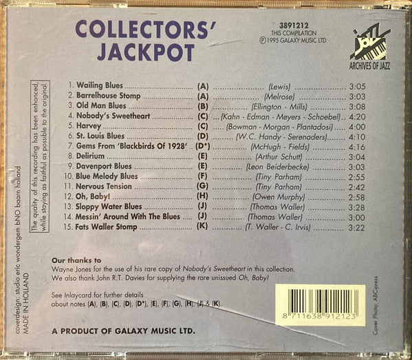 Various : Collectors' Jackpot (CD, Comp, RE)