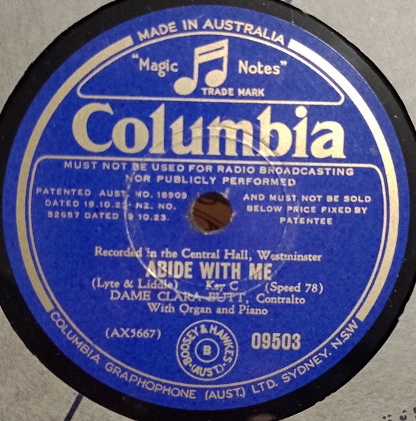 Clara Butt : God Shall Wipe Away All Tears / Abide With Me (Shellac, 12")