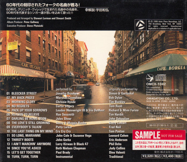 Various : Bleecker Street - Greenwich Village In The 60's (CD, Album, Promo)