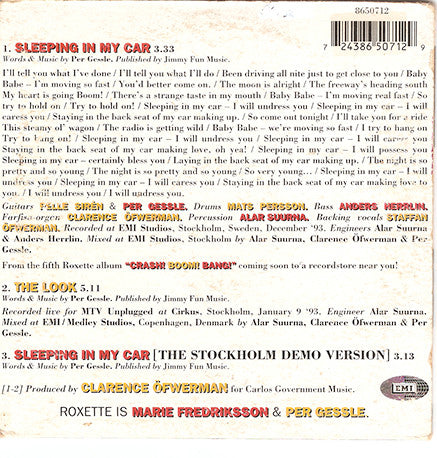 Roxette : Sleeping In My Car (CD, Maxi)