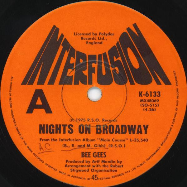 The Bee Gees* : Nights On Broadway (7", Single)